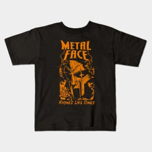 Vintage Bootleg Metal Face Orange Kids T-Shirt